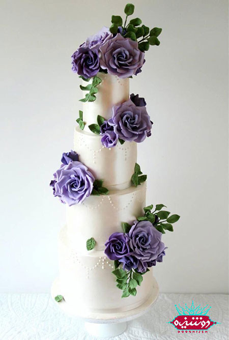 کیک سه طبقه عروسی شیک