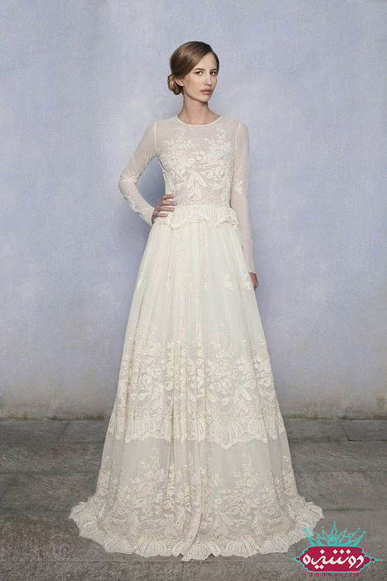 لباس عروس ایرانی جدید 96 آستین دار