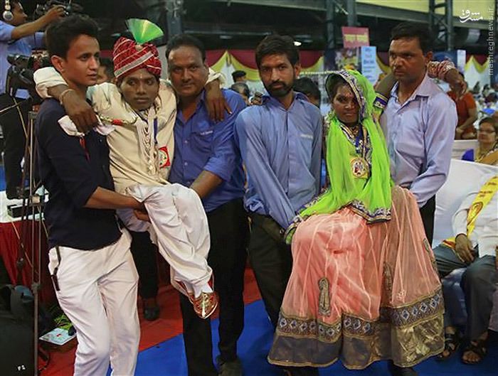 زوج معلول هندی ازدواج کردند