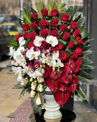 جام گل تبریک زیبا برای نمایشگاه تهران 5123